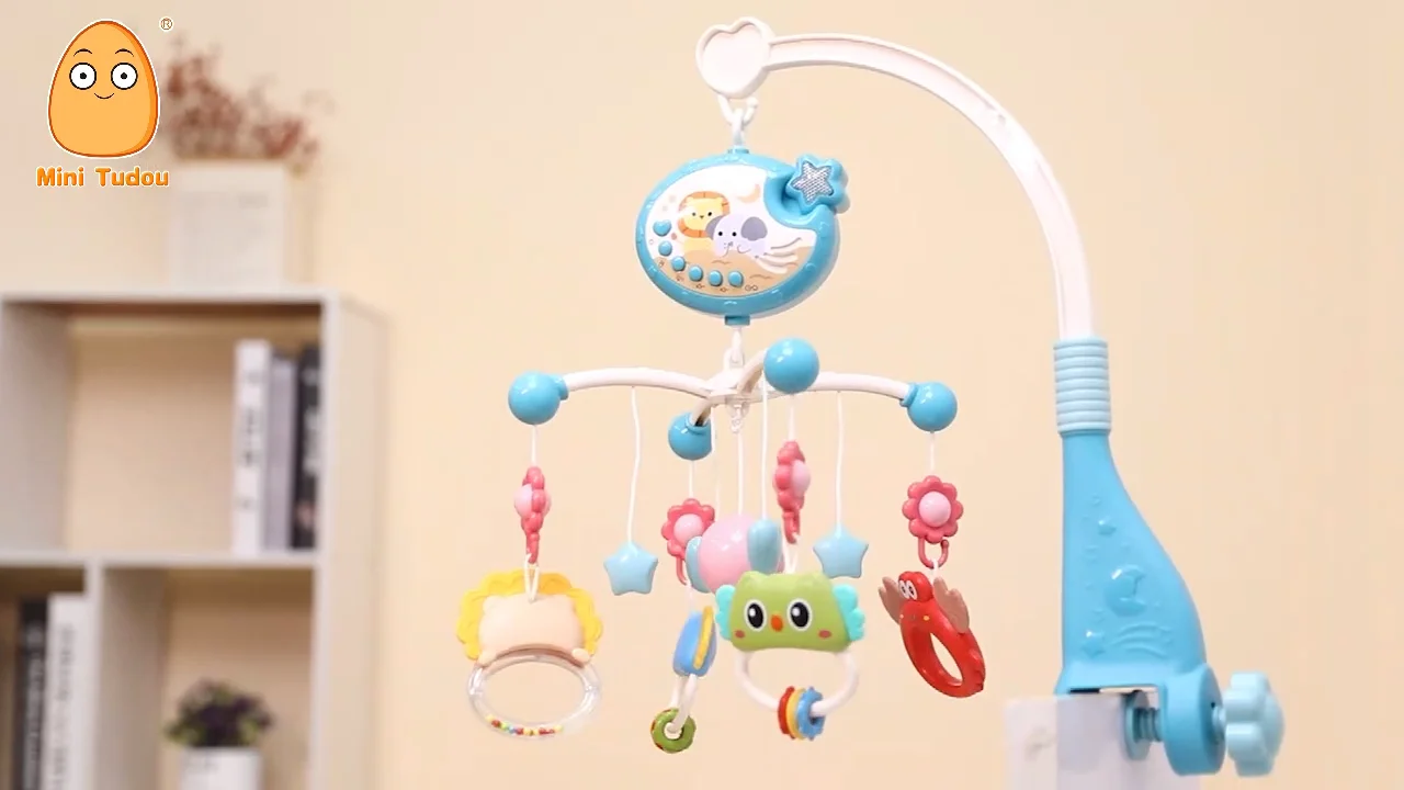 Mini Tudou Musical Projection Box Hanging Rattle Bracket Holder Baby
