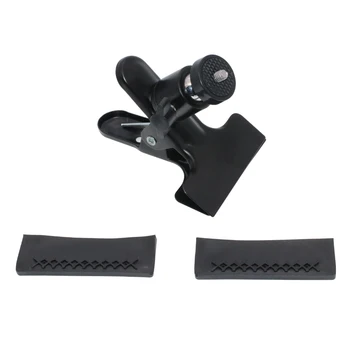 J016 Adjustable 1/4 UNC Screw 360 Rotating Panoramic Aluminum Camera Tripod Plate Ball Head Super Clamp detail image