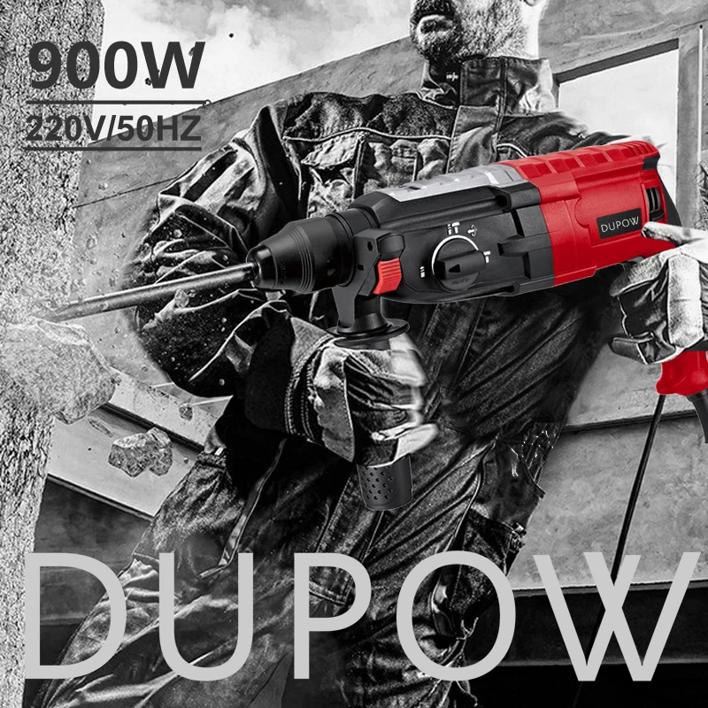 Промышленная бесщеточная Проводная электрическая дрель Sds Plus 28 мм 900 Вт