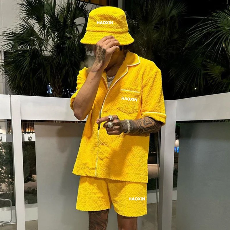 Custom Logo Streetwear Clothing Vendor Outfit Two Piece Shorts T Shirts 2 Piece Pants Tshirt Men's Sets Tracksuits for Men