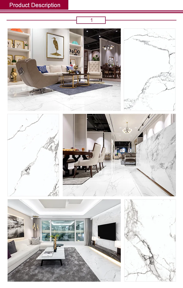 Outdoor and Indoor Heat Insulation Tiles Polished Glazed Porcelain Tiles with Glossy Glazed Surface