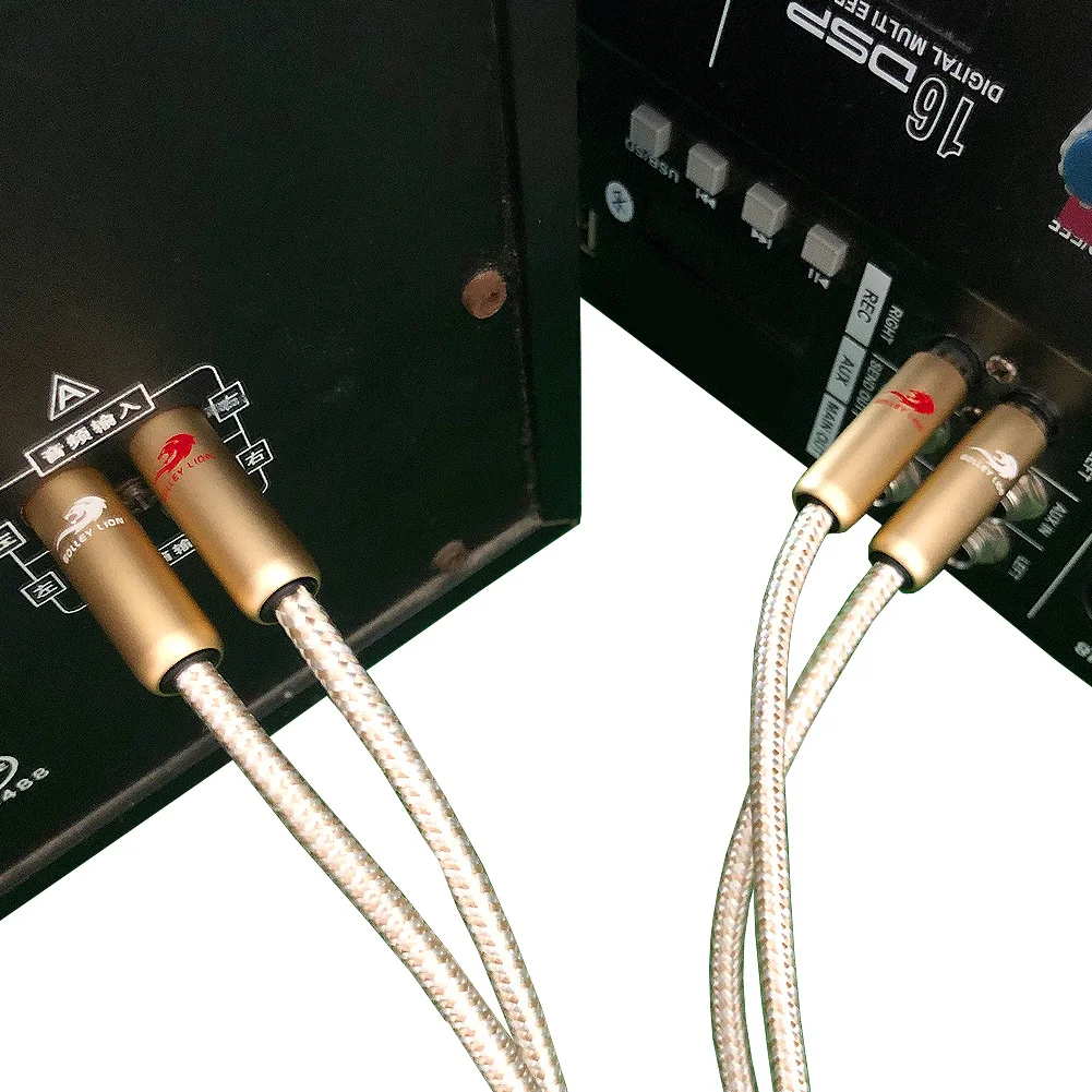 
Новый аудиокабель RCA 2RCA к 2 RCA штекер-штекер позолоченный аудиокабель 1 м 2 м для домашнего кинотеатра DVD ТВ усилитель CD Soundbox 