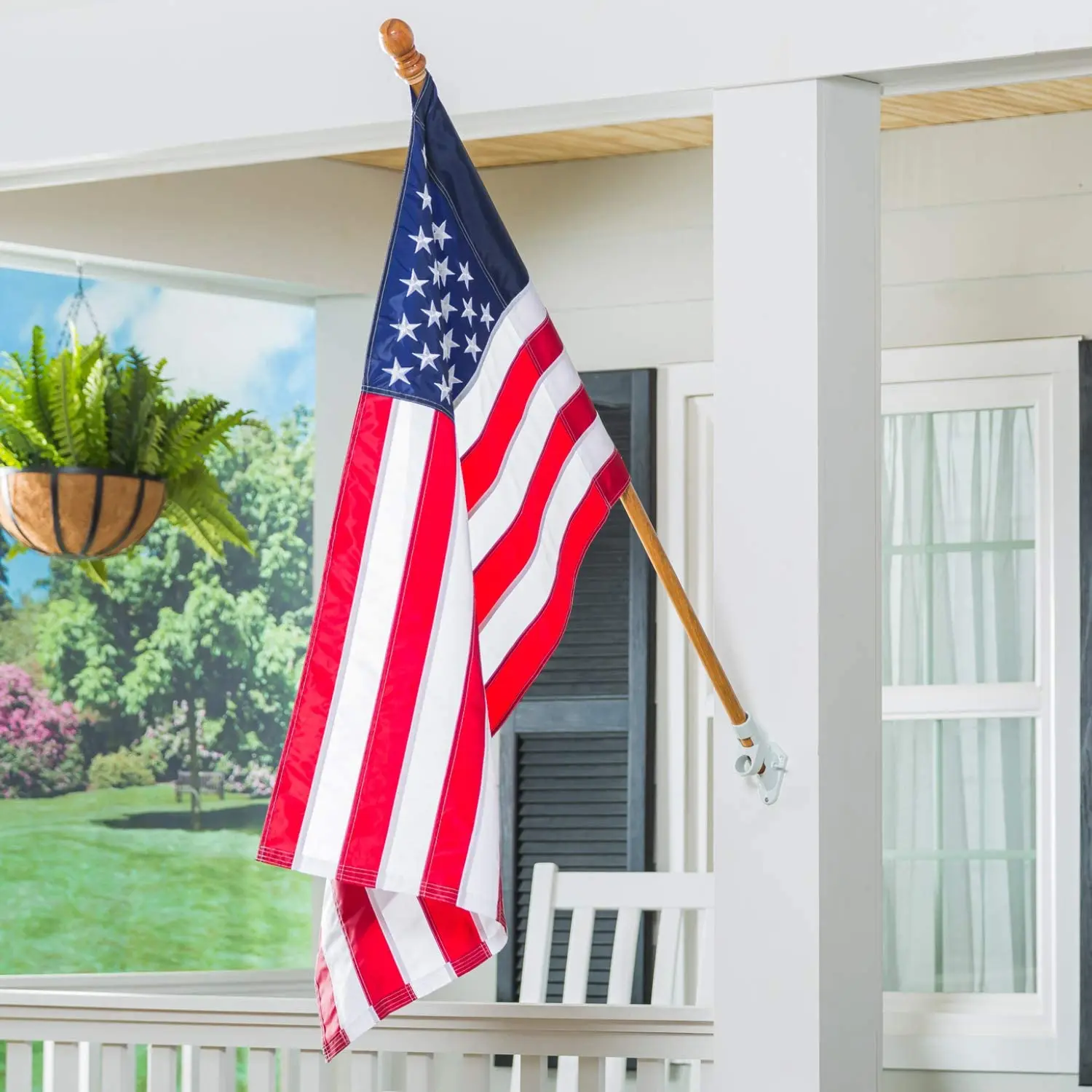 6 foot wooden flag pole