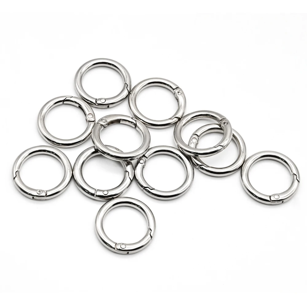 28MM Zinc Alloy Ring Circle Round Carabiner Spring Snap Hooks