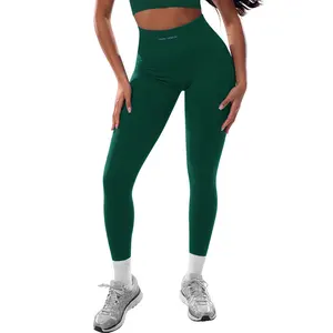 Full Length High Waist  Yoga Pants Tight Activewear V Back Butt Enhancing Yoga Leggings for Workout Running