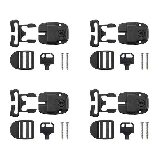 YA SHINE 4 Sets Replace Latches Clip Lock with Keys Latches Clip Locks Latch Repair Kit Spa Hot Tub Cover Clip Replacement
