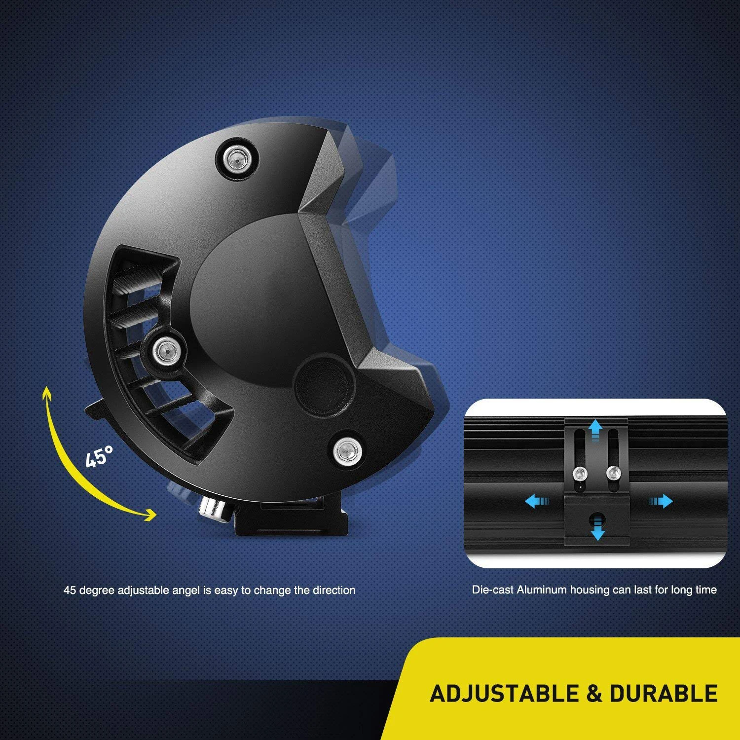 Barre lumineuse LED LIYI, blanche neutre, montage inférieur, dissipation thermique facilitée, 216 W, pour camion