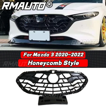 For Mazda 3 Axela 2020-2022 JDM Style Racing Grill Front Bumper Grille Honeycomb Mesh Body Kit For Mazda 3 Axela Car Accessories