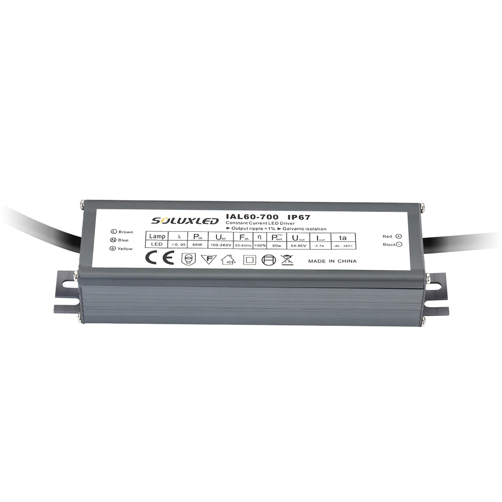 고출력 60 와트 LED 드라이버 700mA IP67 LED 거리 홍수 성장 조명을위한 깜박임 없음 높은 PFC 금속 케이스 48V  정전류| Alibaba.com