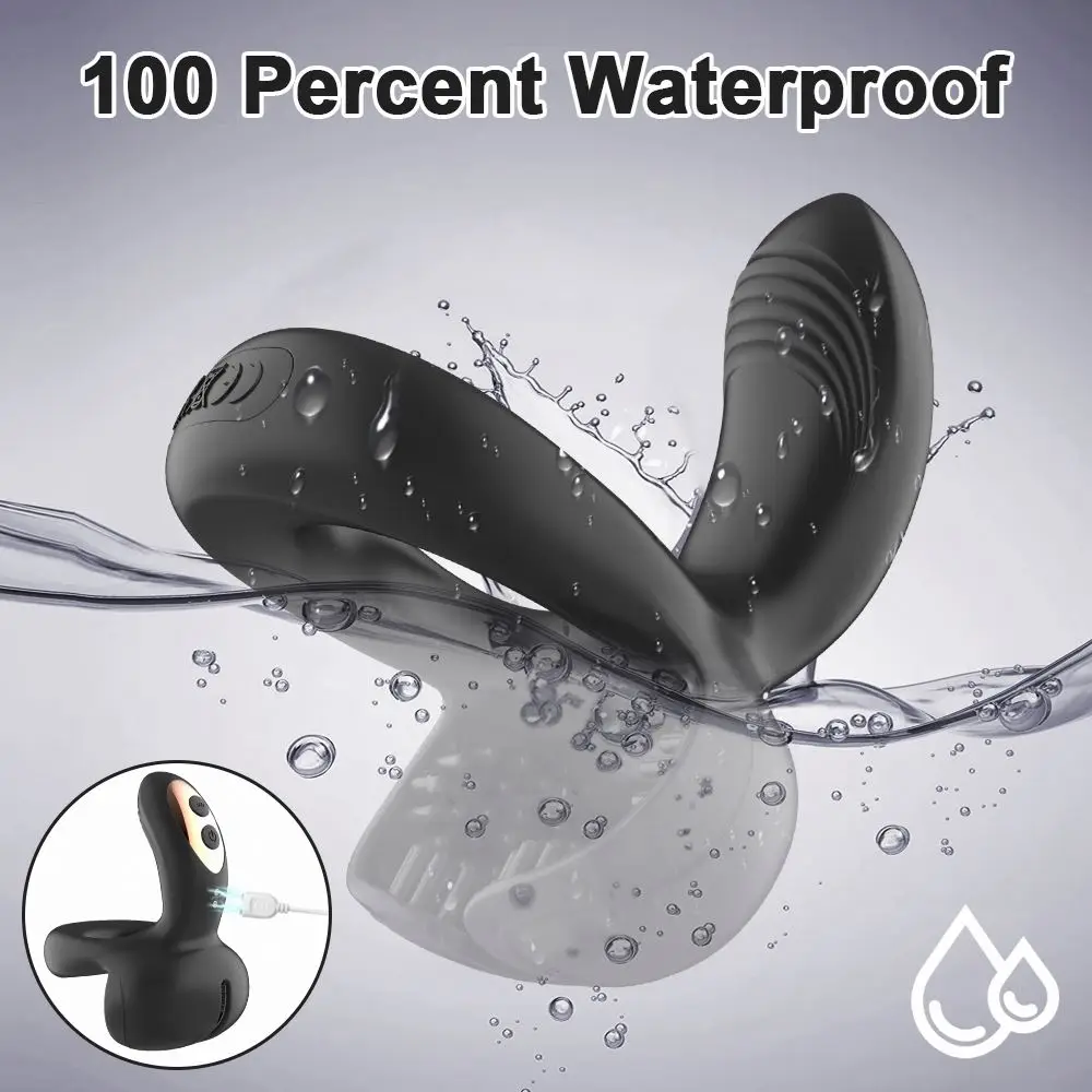 Free Custom Box Cock Ring Vibrator for Men, Delay Ejaculation Sex Toy Without Brand Name