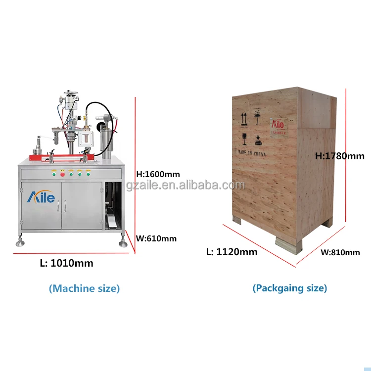 Semi Automatic Body Spray Filling Machine Aerosol 4 in 1spray Paint Filling Machine manufacture
