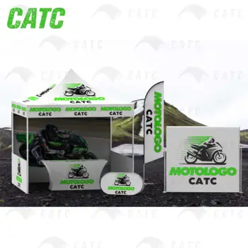 CATC Outdoor Moto Adventure Racing Heavy Duty Durable Aluminum Tent Trade Show Display Folding Pop-up Tent