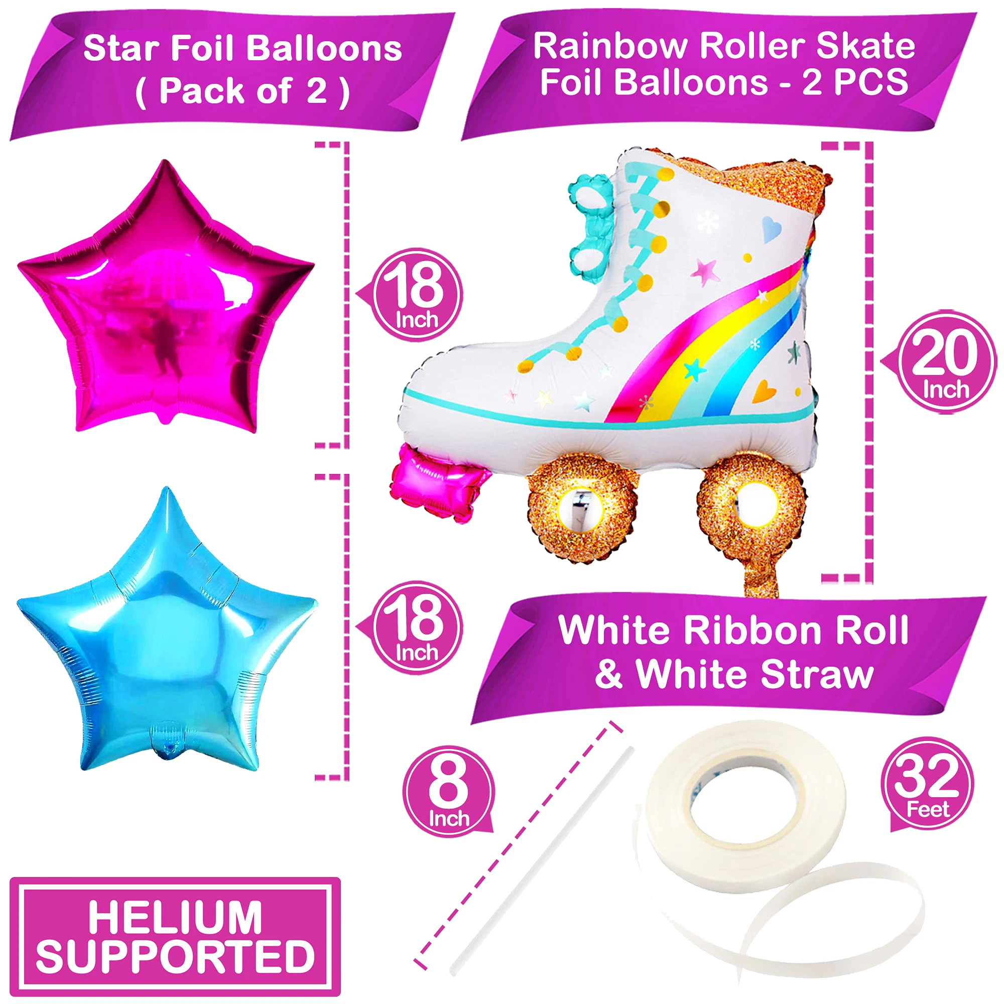 36 pezzi decorazioni per feste a forma di pattini a rotelle, decorazioni colorate per feste a forma di pattini a rotelle, decorazioni per feste di compleanno a tema pattini a rotelle, bomboniere