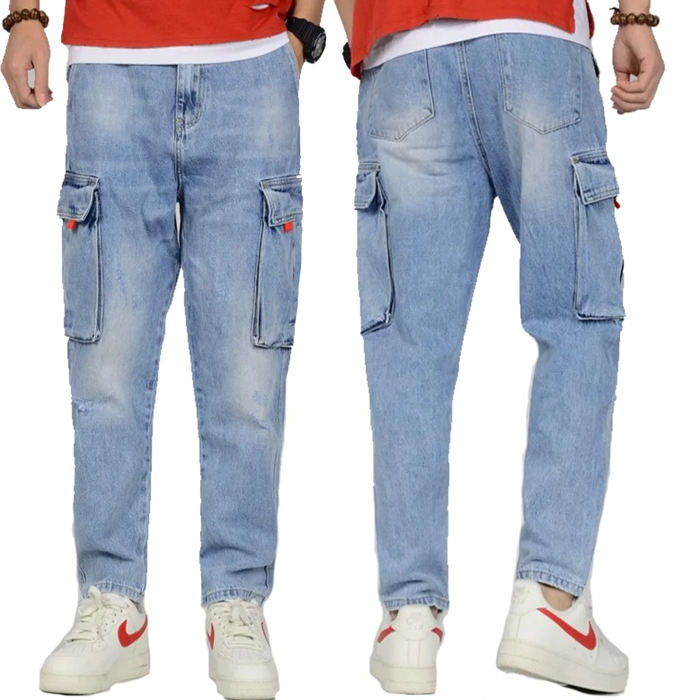 men's stretch tapered jeans