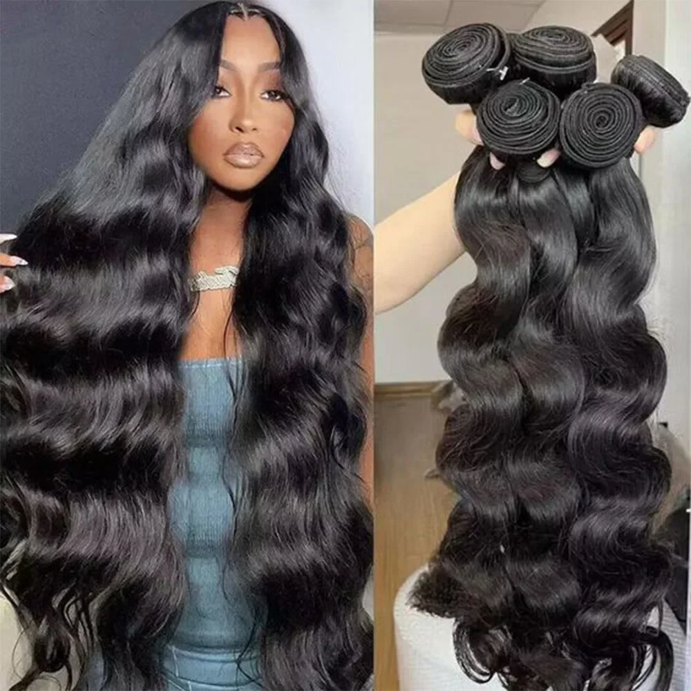 Extensões de cabelo humano body wave tecido brasileiro remy_voghion.com