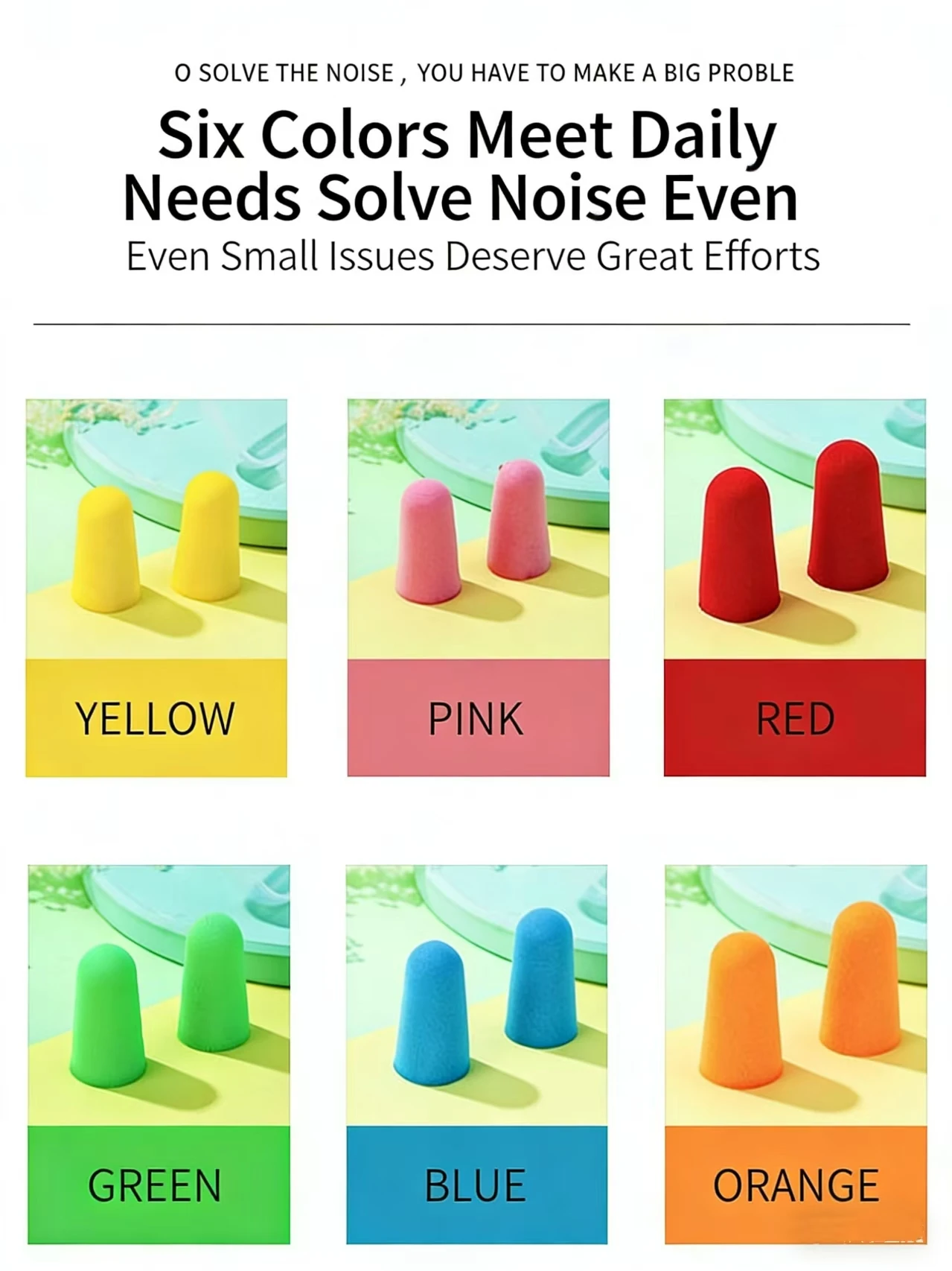 Printable Logo Multi-Color Available Square Box Packaging Sound Insulation Office Noise Reduction Sponge Earplugs preview 4