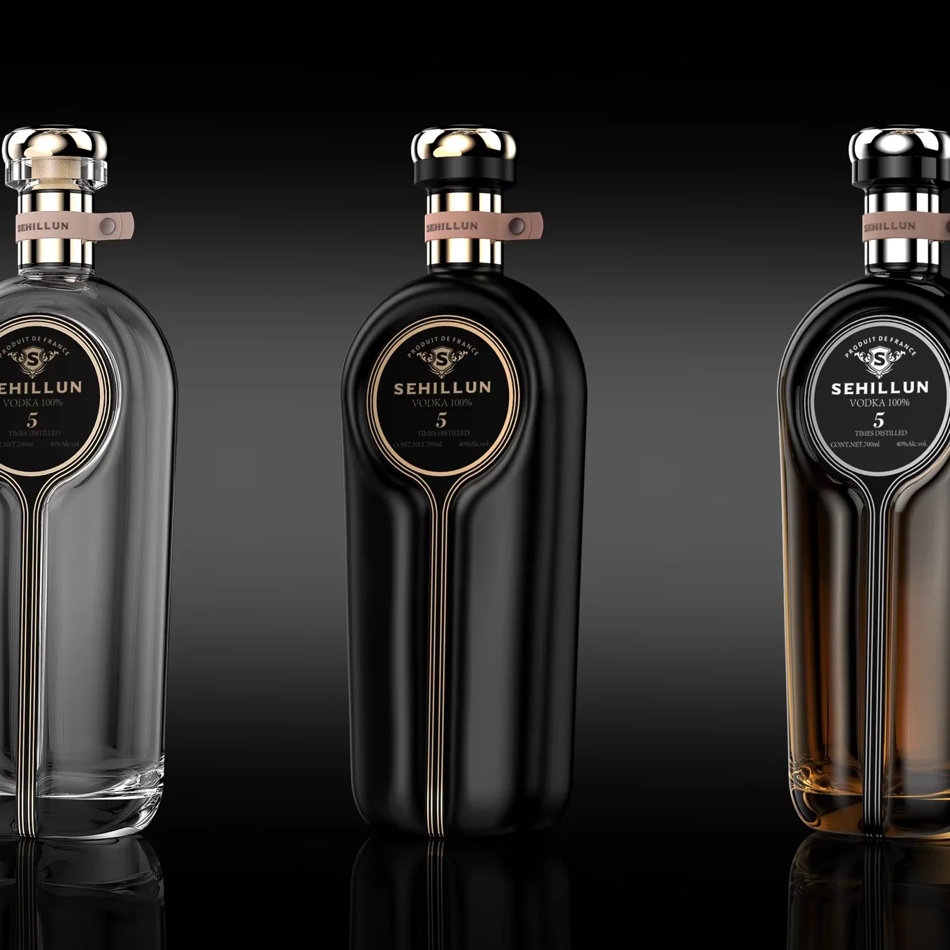 Spirit Glass Bottle Vodka Whisky Brandy Tequila 750 ml 700ml Vodka Glass Bottle for Liquor