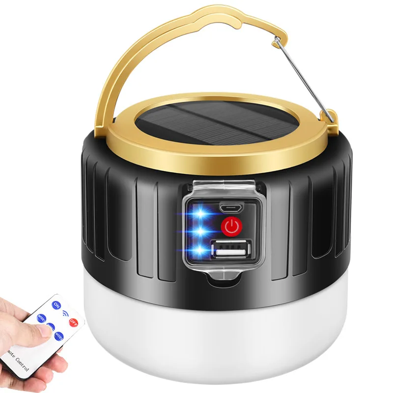 Solar Power Generator Remote Control Solar LED Light Outdoor for Camping Light