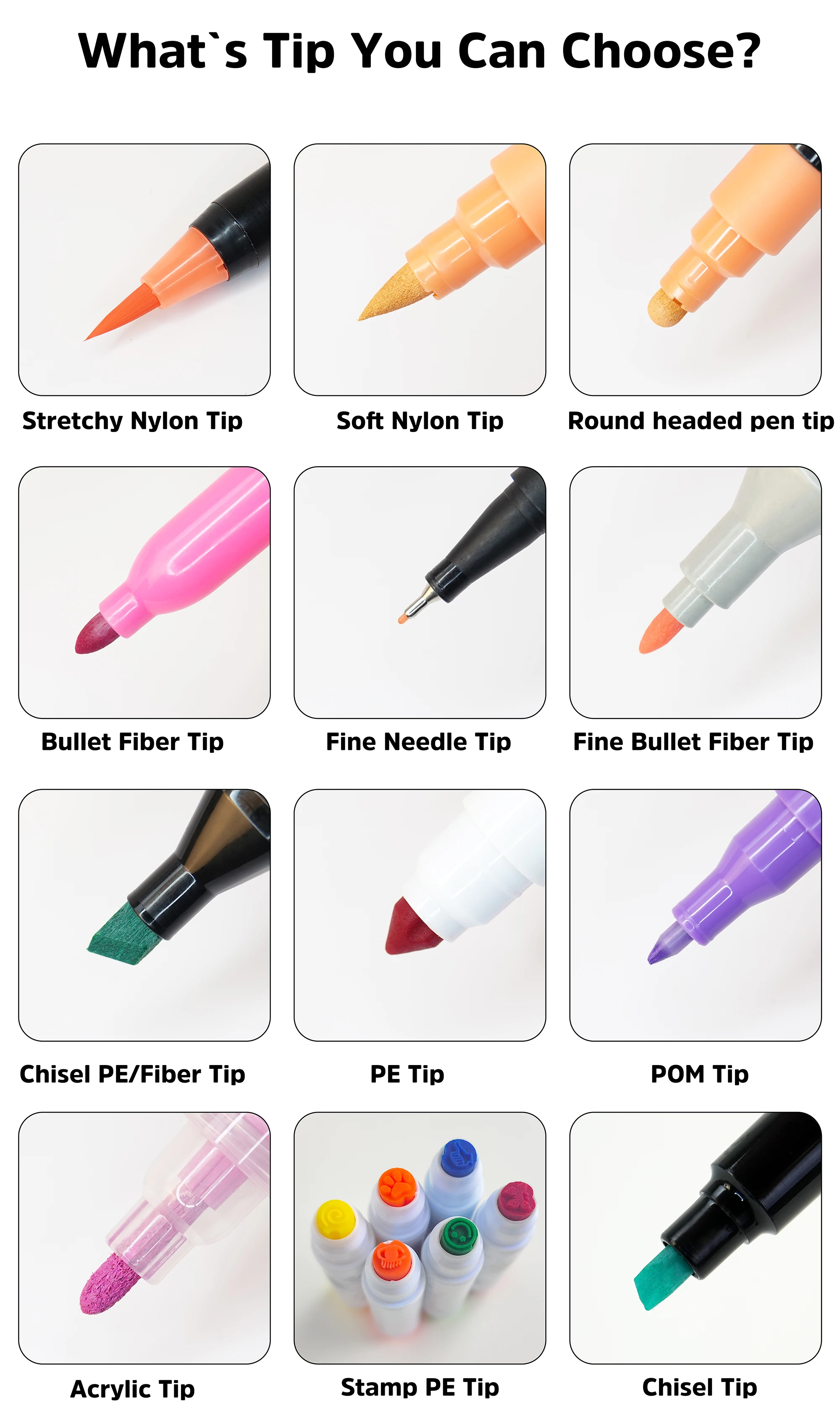100 Colors Felt and Needle Tip Imported Ink Dual Tip Watercolor