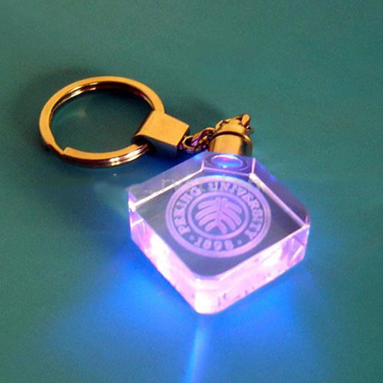 2019 custom Best selling promotion gift customer logo islamic crystal led keychain