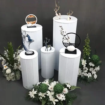 Detachable Wrought Iron Rose Column Guide Wrinkled Dessert Table Wedding Party Venue Decoration Manufacturer Export Props
