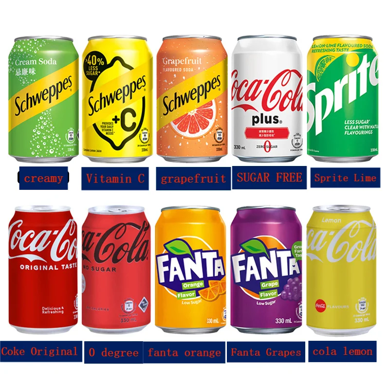 Hong Kong CocaCola Сода с лимонным вкусом 330 мл Гонконгская версия лимонный газированный