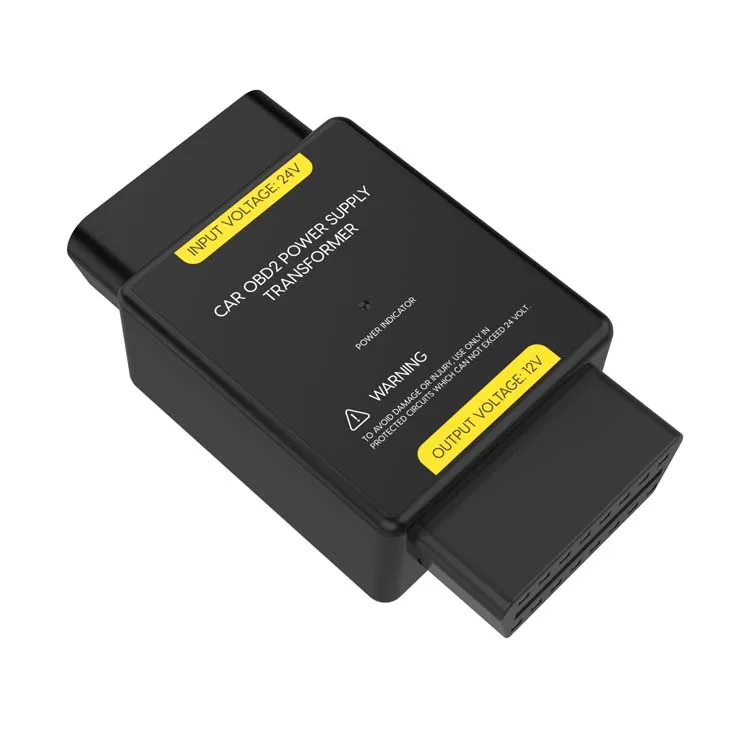 AUTOOL Mini Power Supply Transformer 24V to 12V Converter Car Obd2 ObdII Scanner Diagnostic Tool Connector Adapter