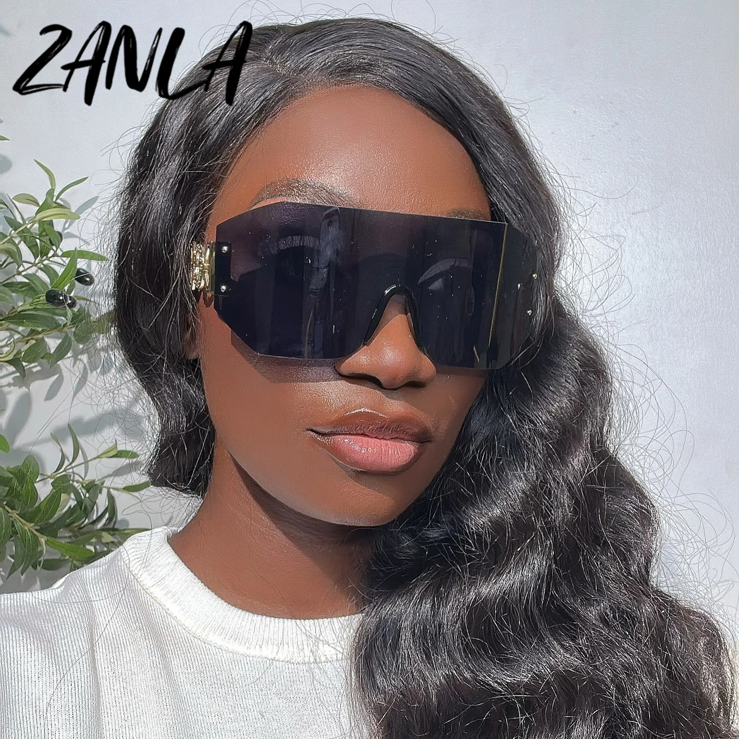 Rimless Y2K Sunglasses Unisex Oversized Shield Fashion Accessories Rimless Y2K Sunglasses for Women Men,Trendy Shield Macao | Ubuy main image 2