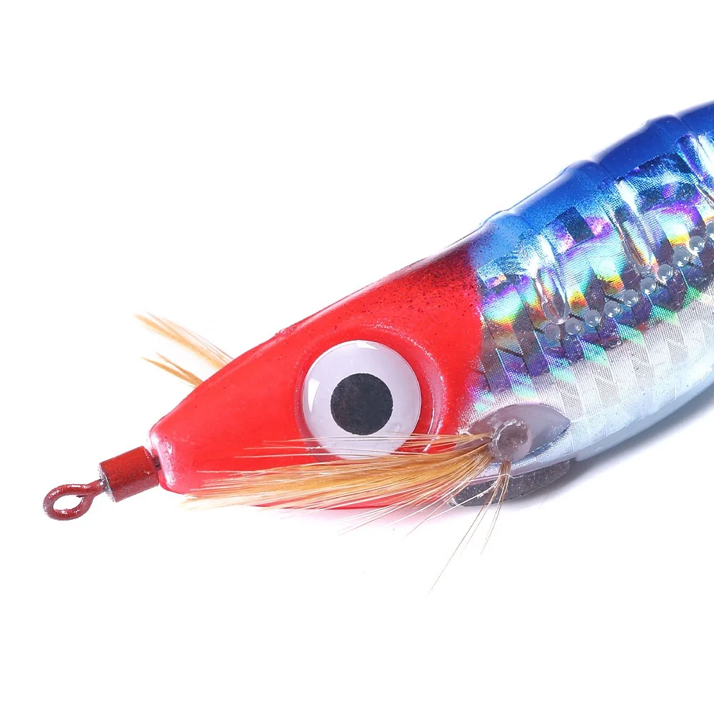 Poulpe calmar Japonais gabarit Lumineux En Bois Crevette Calmar Crochet Leurre De Pêche