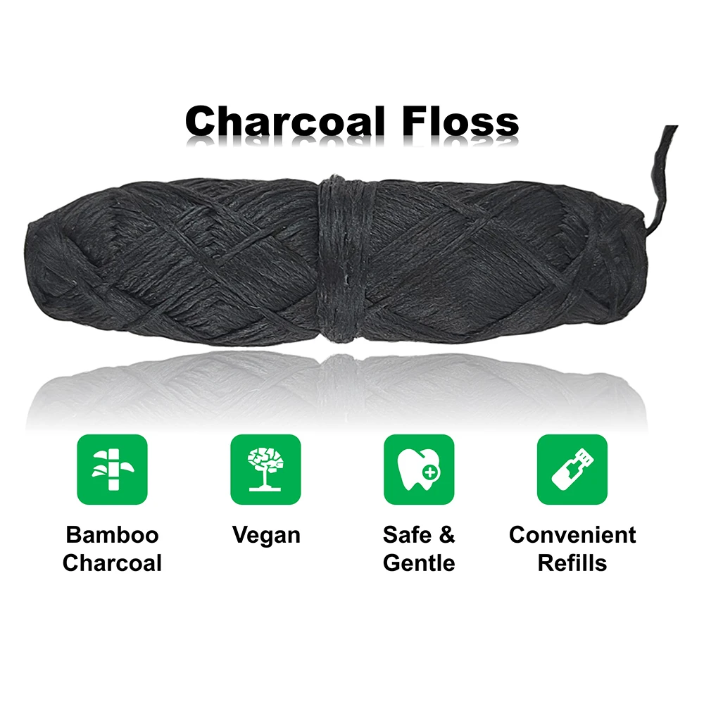 Eco Friendly 100% Biodegradable Organic Custom Bamboo Charcoal Corn Starch Natural Silk Vegan Waxed Dental Floss