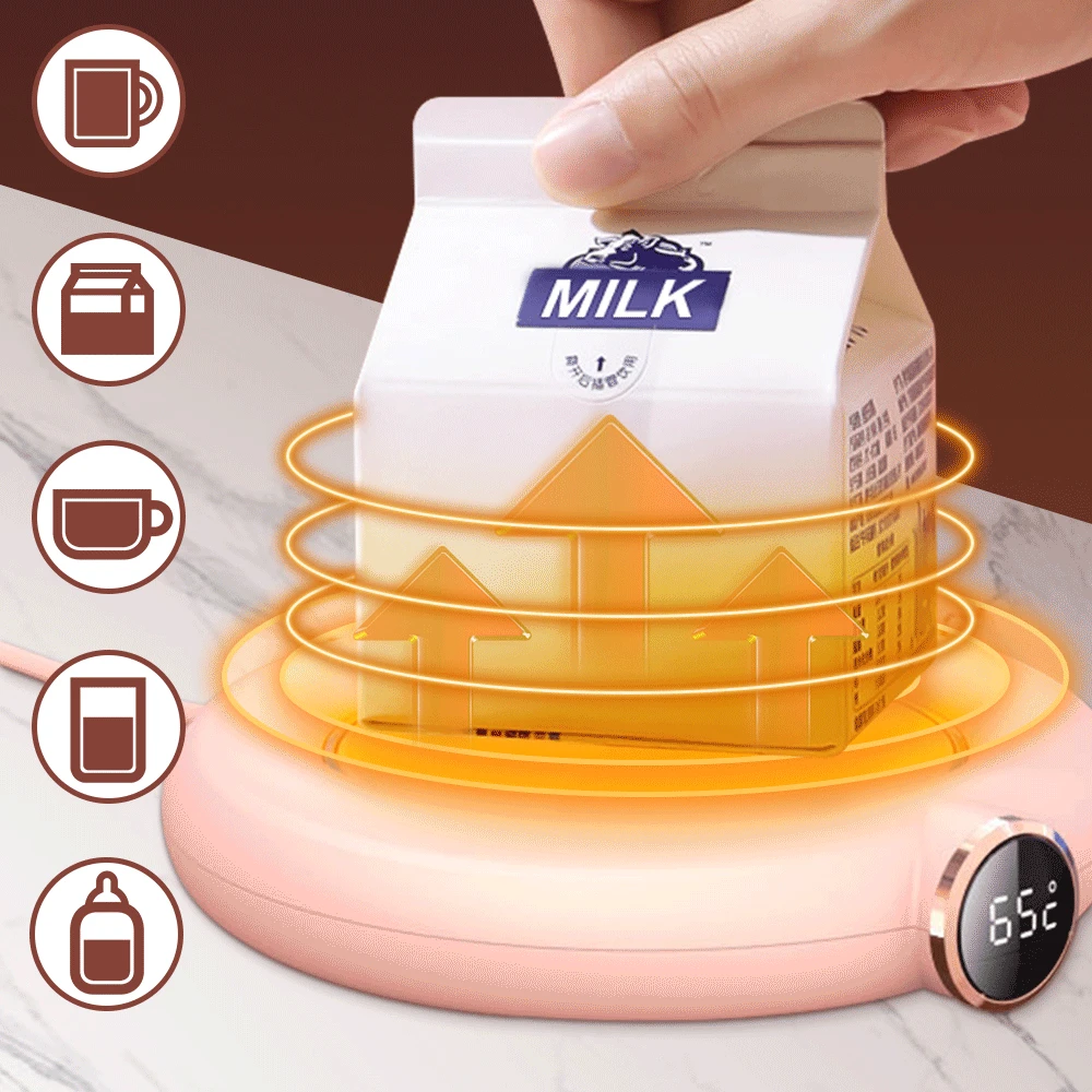 Новинка USB зарядка для дома и офиса с регулируемым светодиодным дисплеем 3 температурными режимами нагревательная пластина Электрический подогреватель кружка подставка кофе молока чая