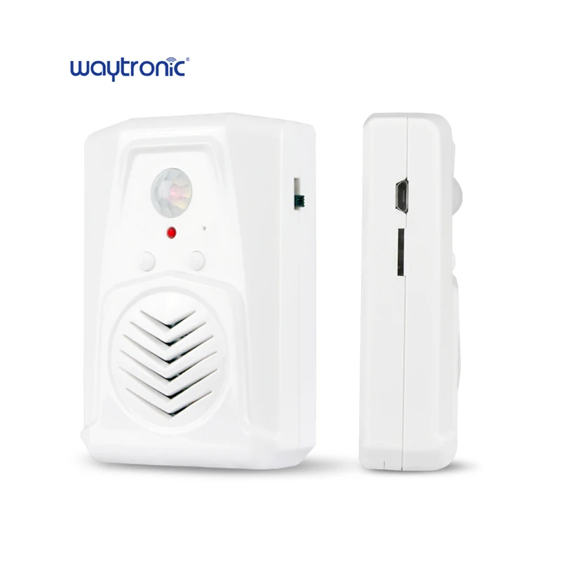 Electronic Wireless Motion Sensor Alarm Guest Saluting MP3 Voice Doorbell with SD Card Slot Change Voice