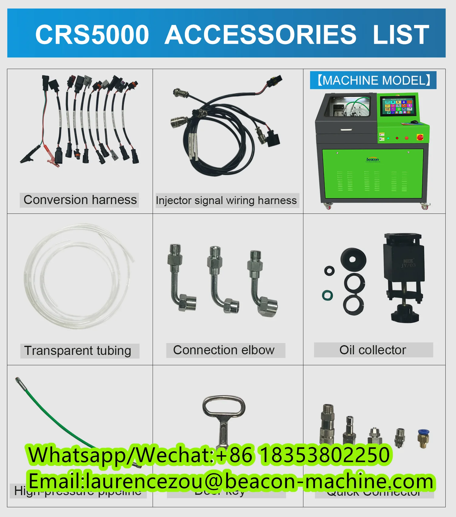 CRS5000 Beacon Machine test Injector Common Rail Piezo CRDI diesel Injector test Bench Common Rail System Injector Coding