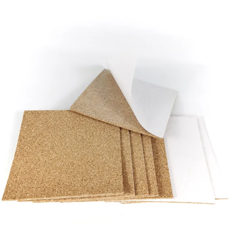 Wholesale Self-adhesive Cork Board Squares Round Cork Backing Sheets