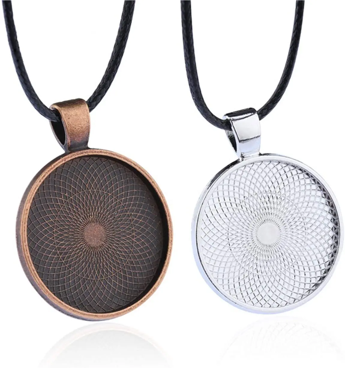 25mm Jewelry Accessories Double Sided Pendant Trays