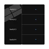 4gang LED Screen switch-Black