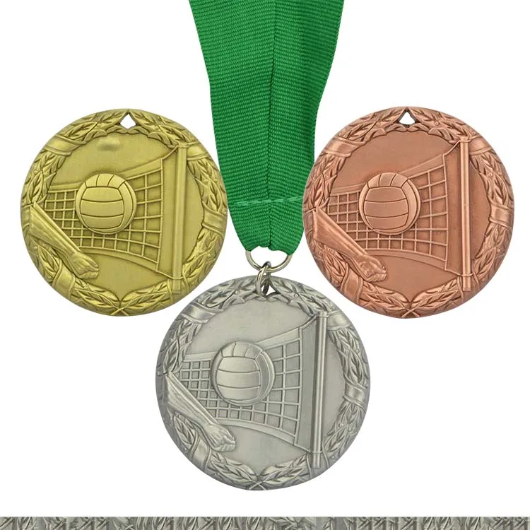 Wholesale Customized Design Die Casting Gold Medal Medailles with Ribbon