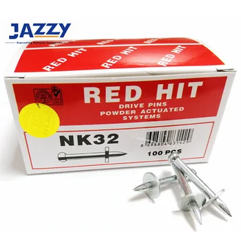 JAZZY RED HIT Concrete Drive Pin and  S1jl NK32 Powder Drive Nk32 Drive Pin