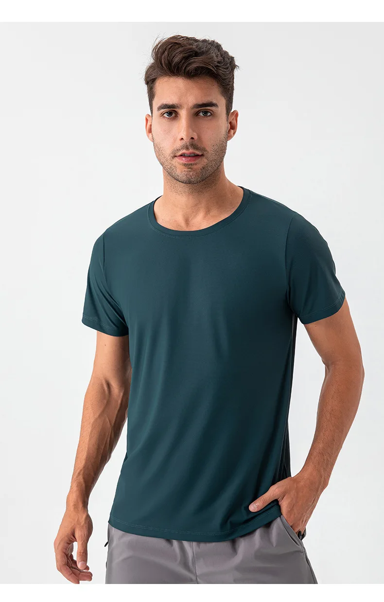 Men's High-Performance Summer Fitness T-Shirt - Loose Style, Quick Dry, Four-Way Stretch