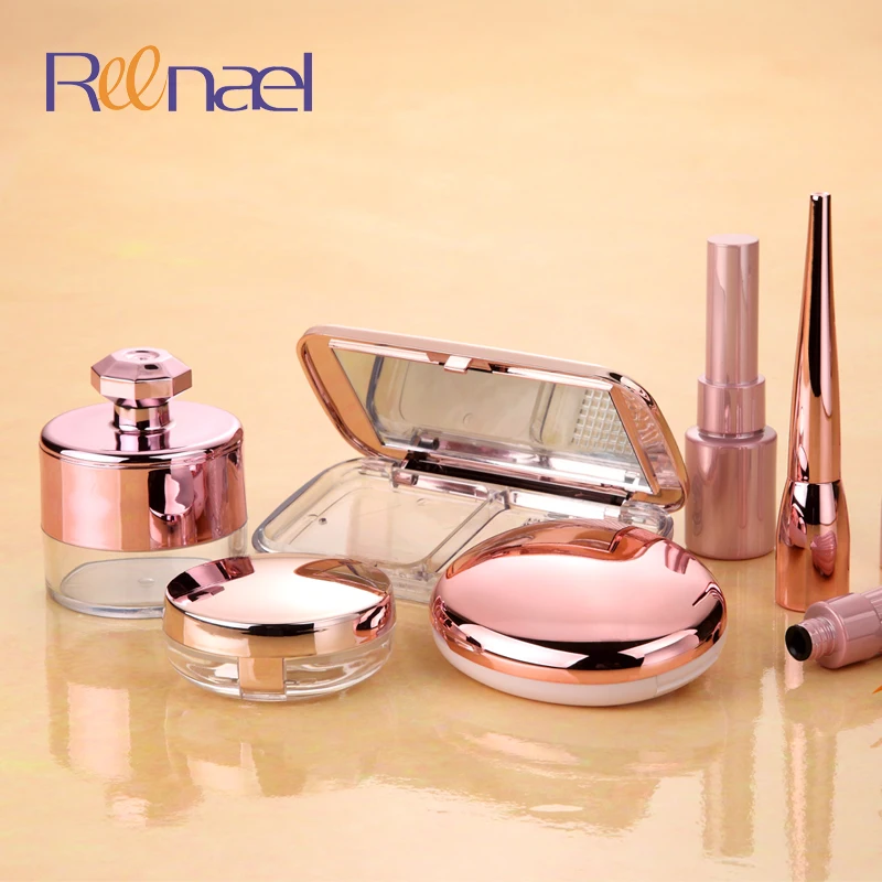 Rectangular Shape Compact Powder case Compact Powder Container Cosmetic Packaging with Puff Recess