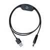 USB male to DC5521 black