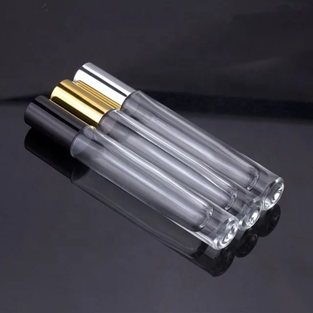 product mini modern transparent glass spray bottle 1ml 2ml 4ml capacity with frost screen printing matte finish and screw pump empty-0