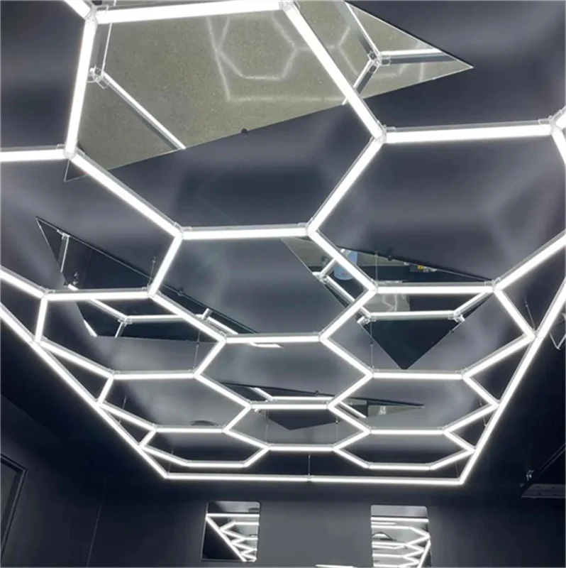 Easy to Install Hexagonal Wall Led Grid Lamps Light for Garage Ac Power Honeycomb Led Light