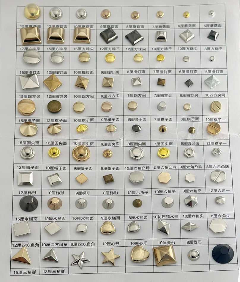 Плоский кубический квадратный колпачок латунный или Железный двойной заклепки ручные Точечные Заклепки латунные для кожаной одежды