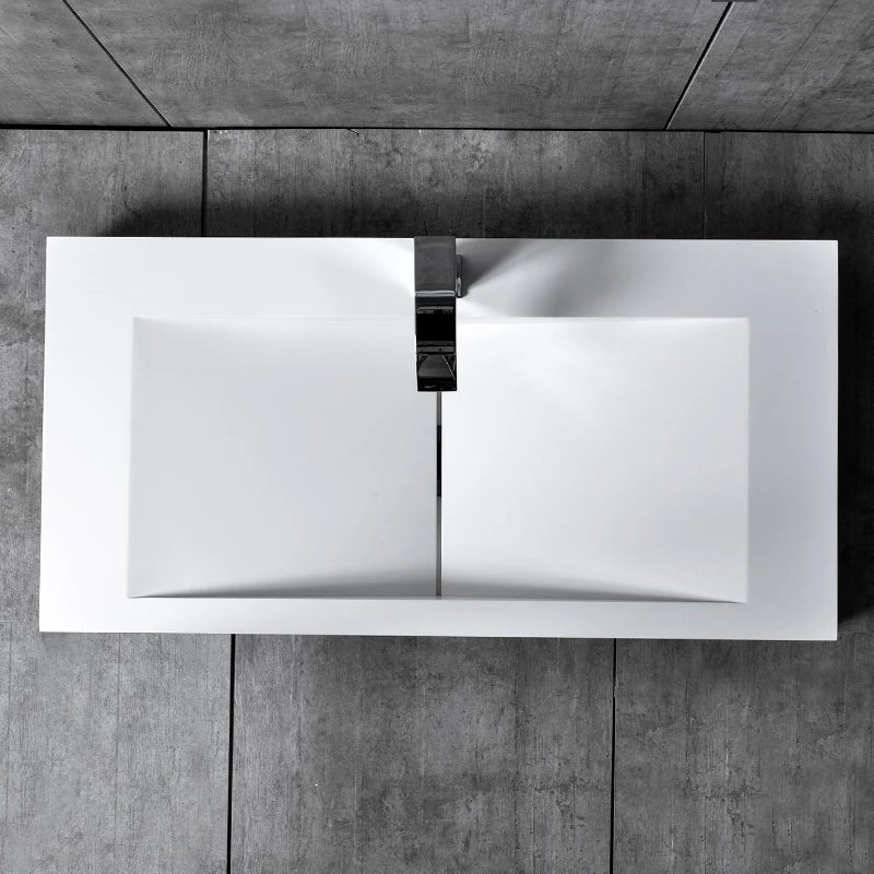 CK2028 Countertop Sinks Type and Single Hole Resin Stone Wall Mount Basin