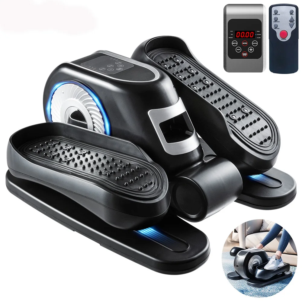 LEZHI Under Desk Elliptical Machine, Ellipse Leg Exerciser W/Remote Control & 12 Adjustable Speeds, Quiet Elliptical Training