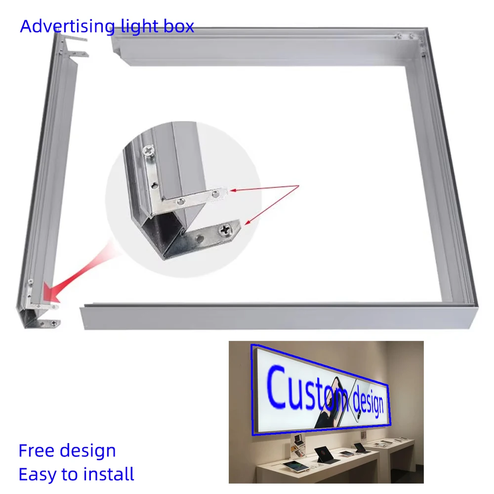 Single Sided Seg Frame Fabric Light Box Aluminum Profile Advertising Light Boxes for Shopping Mall