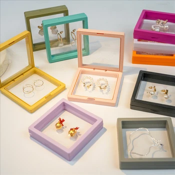 Transparent Pe Film Jewelry Box Dustproof Suspended Jewelry Protection Box Display Stand