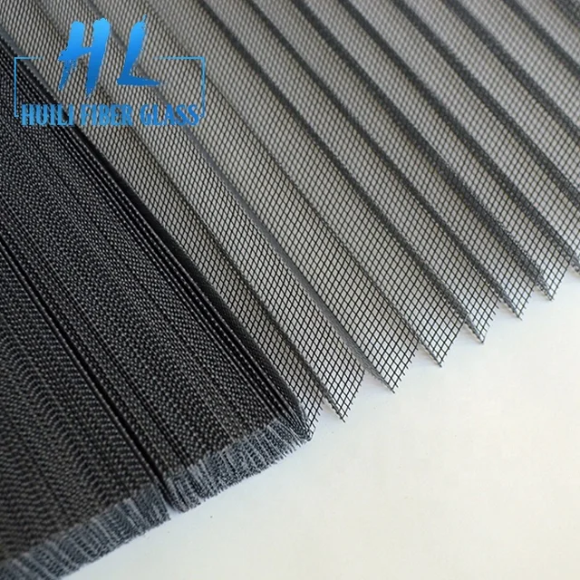 Polyester Good Quality Polyester Pleated Insect Screen Pleated Mesh Mosquito Net For Retractable Windows Doors