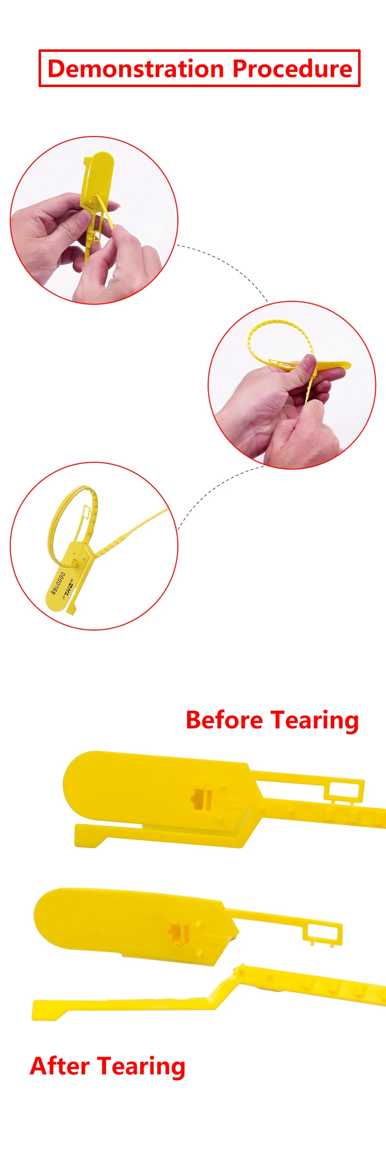 Professional Factory Adjustable Safety Seal Disposable Custom Plastic ...